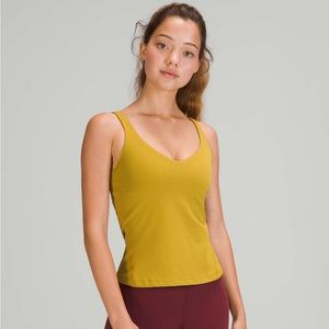 Lululemon Auric Gold Waist Length Tank Top, Size 4